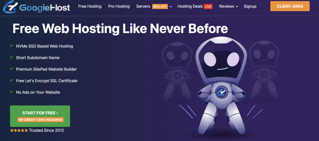 Free Web Hosting GoogieHost 