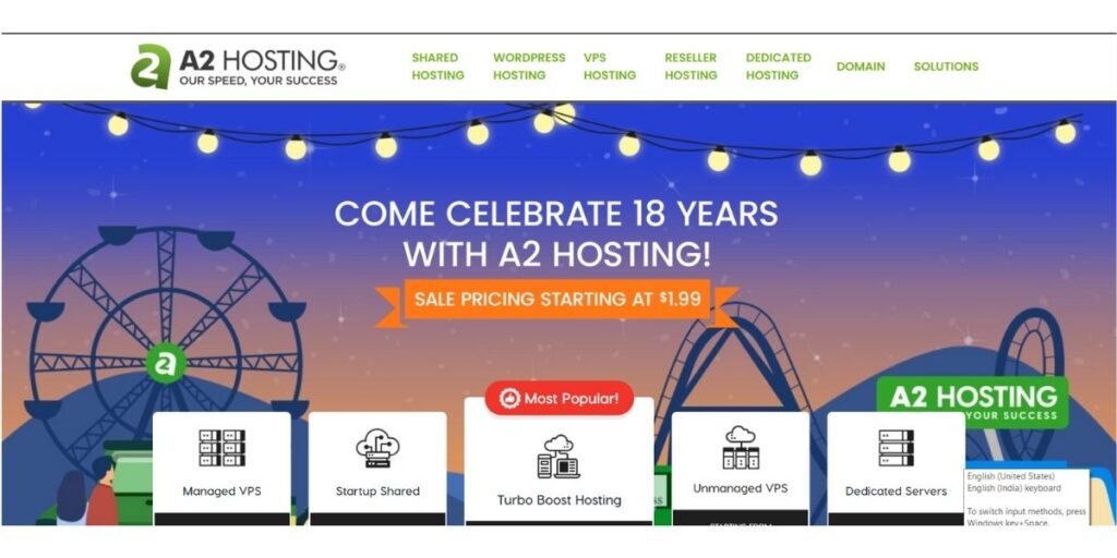 A2Hosting web hosting