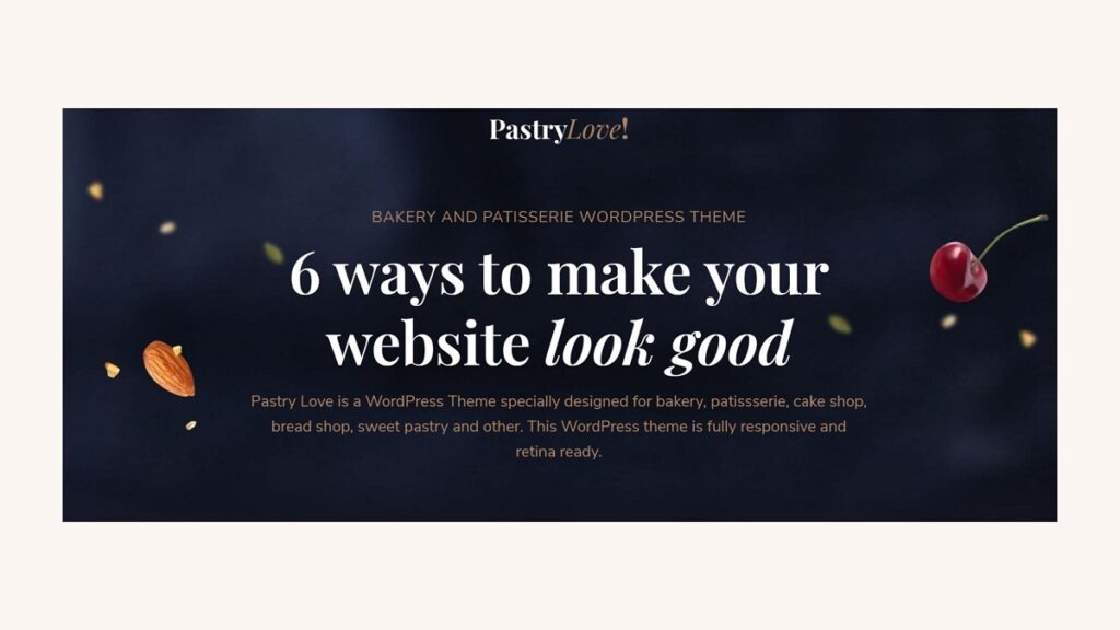 Pastry love Bakery WordPress Theme
