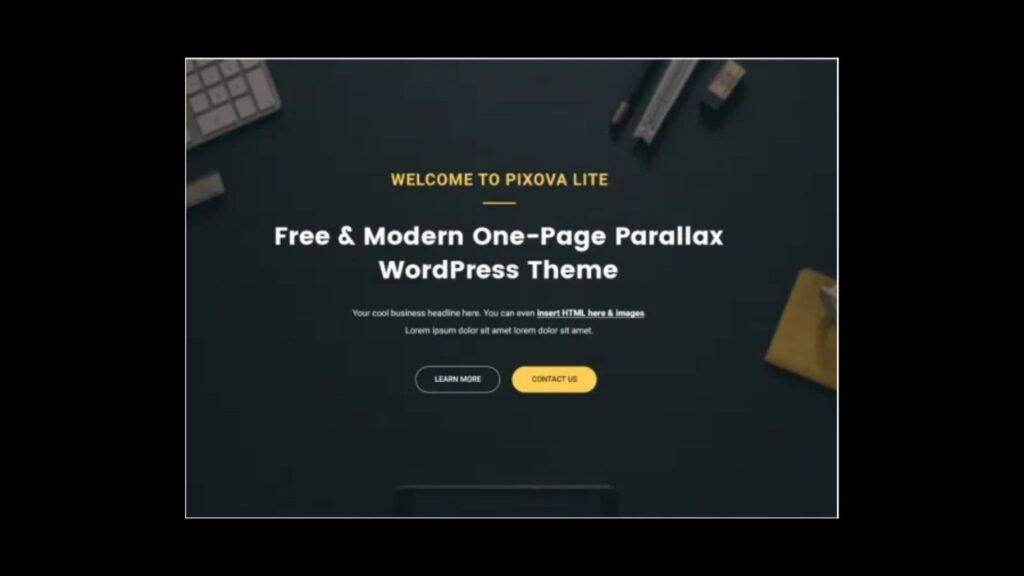 Pixova WordPress Parallax theme