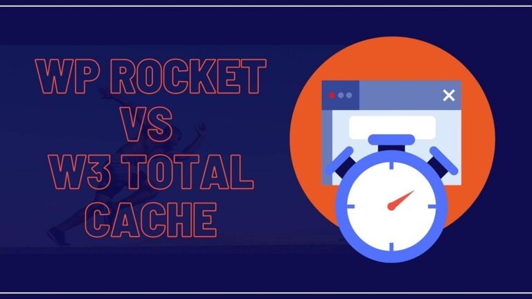 WP Rocket vs W3 Total Cache Featured image graphic