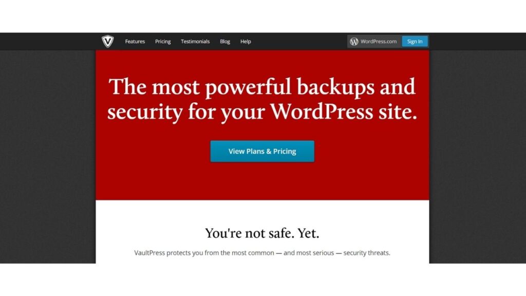 Best WordPress backup plugin VaultPress