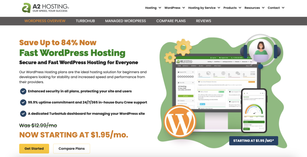 A2hosting wordpress