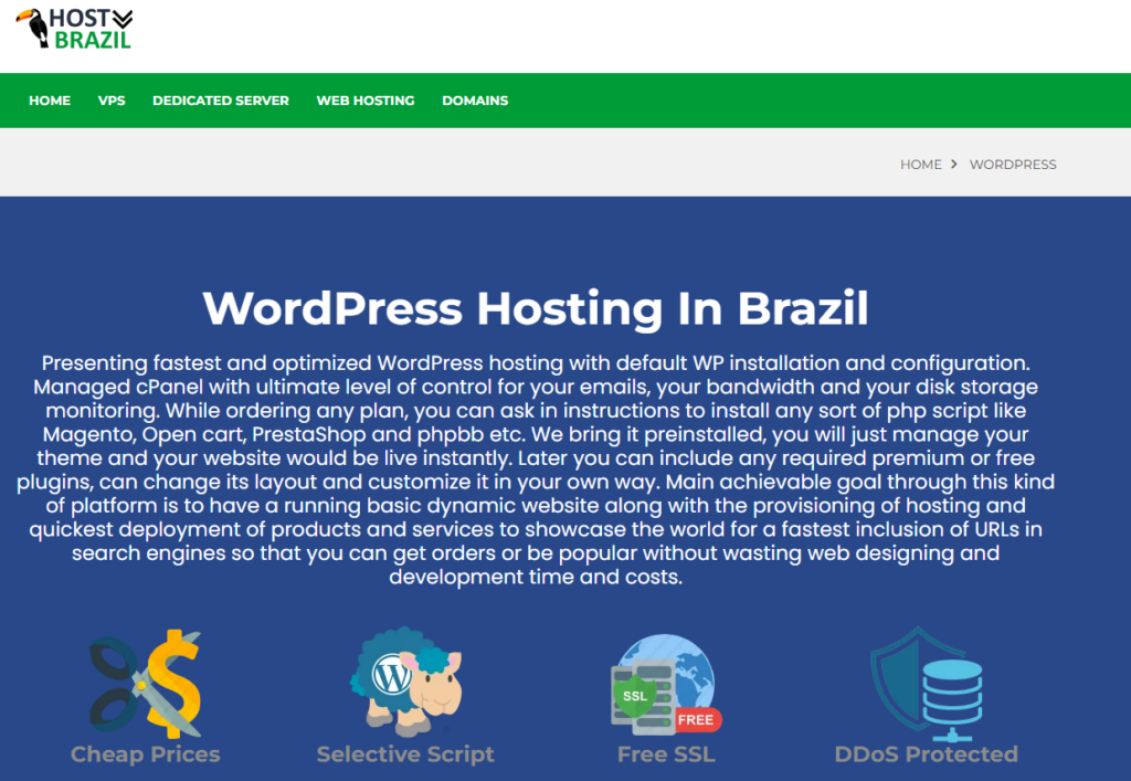 best wordpress hosting brazil