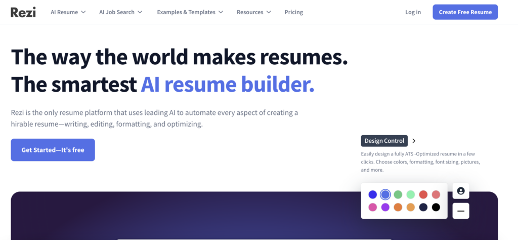 Rezi ai resume builder