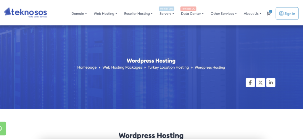 Teknosos wordpress hosting