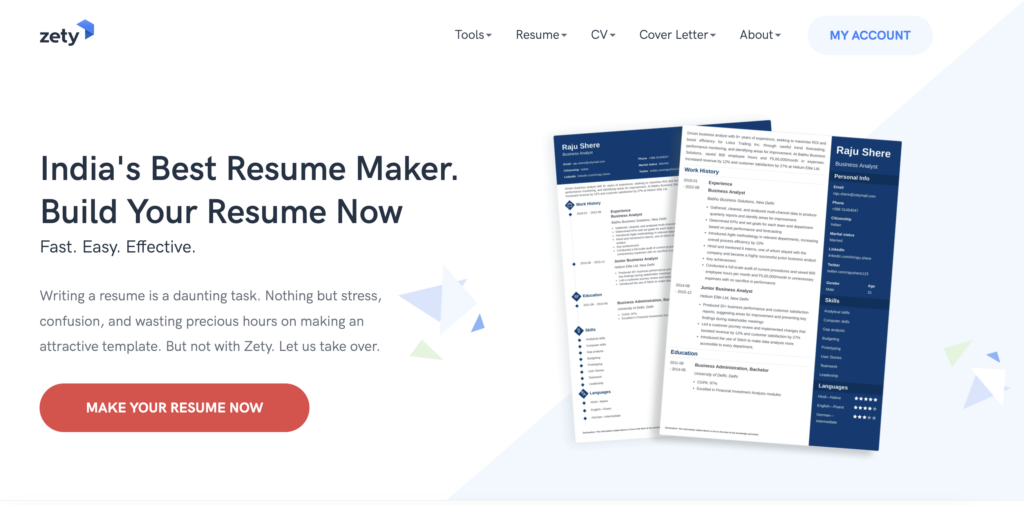 Zety ai resume builder