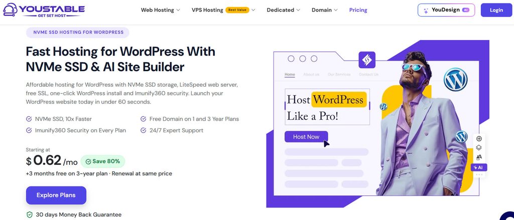 YouStable WordPress Hosting